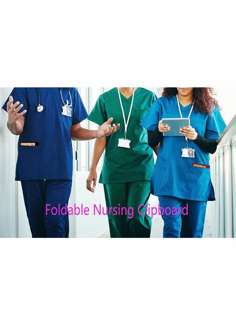 Excefore - Nursing Clipboard Bifold Clipboard Foldable for Nurses, Doctors and Students (Black) - Image 1