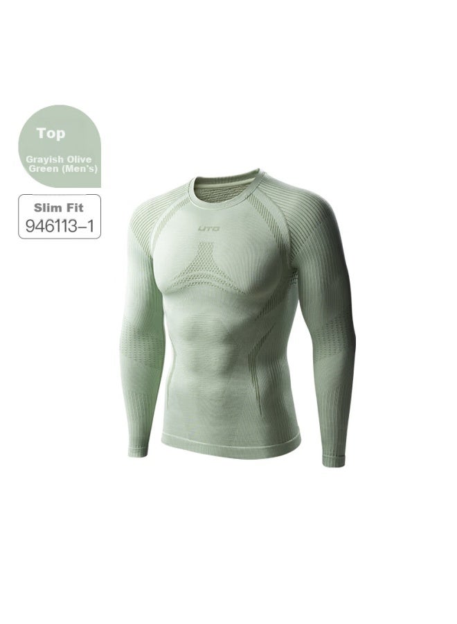 Uto Merino Wool Men's Quick-dry Ski Thermal Compression Shirt XL