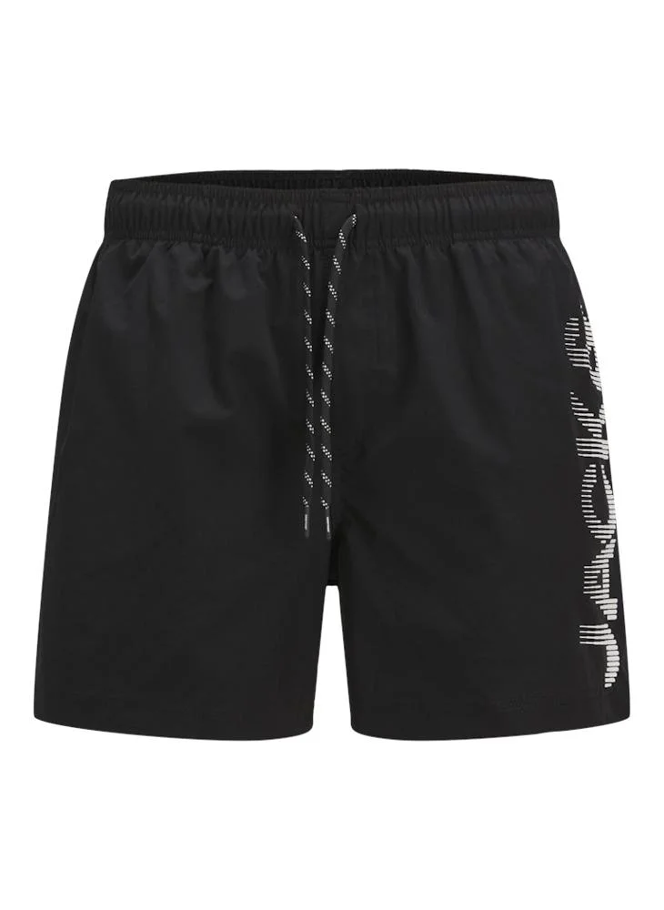 جاك اند جونز Swim Splice Logo Drawstring Shorts