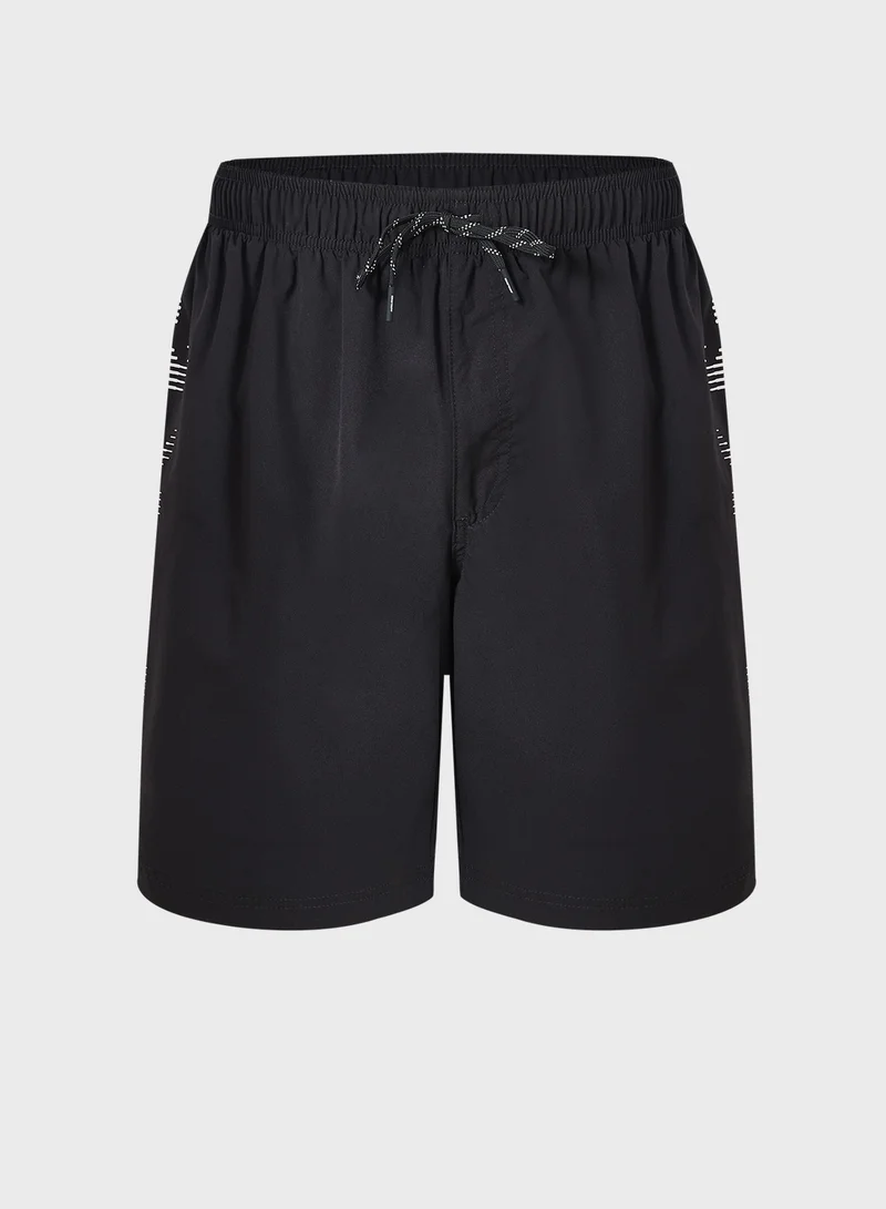 جاك اند جونز Swim Splice Logo Drawstring Shorts