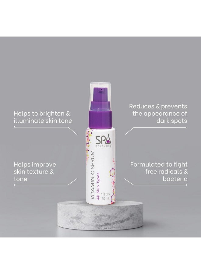 SPA SCIENCES Vitamin C Serum Made In The Usa Brightening Formula With Minerals And Fruit Extracts Support And Brighten Vegan For All Skin Types 1.1Oz - Image 5