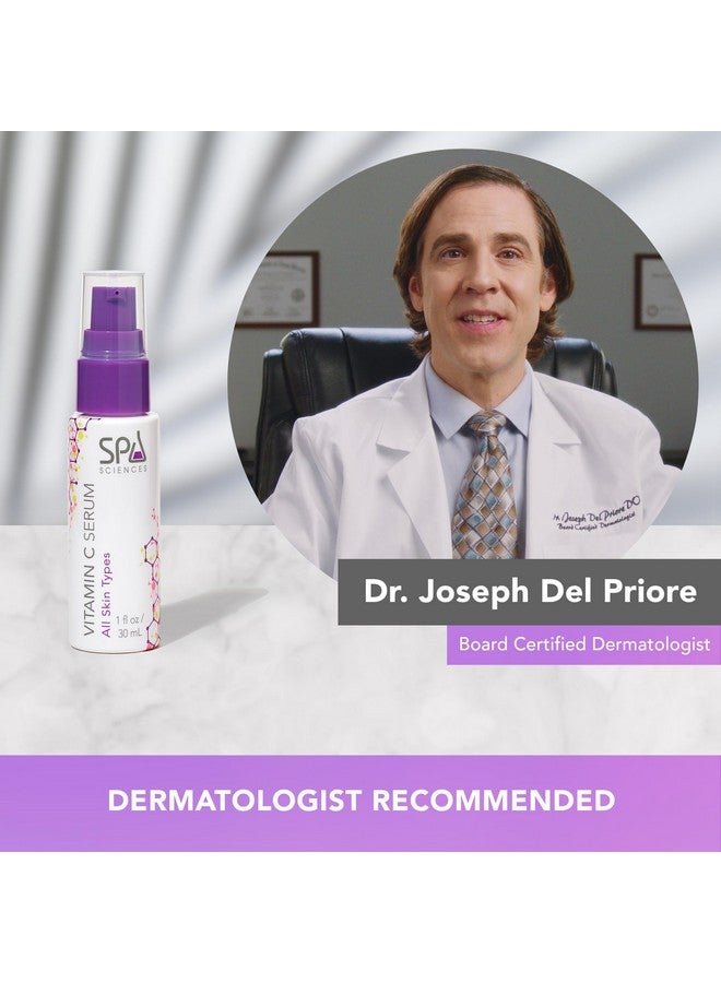 SPA SCIENCES Vitamin C Serum Made In The Usa Brightening Formula With Minerals And Fruit Extracts Support And Brighten Vegan For All Skin Types 1.1Oz - Image 2