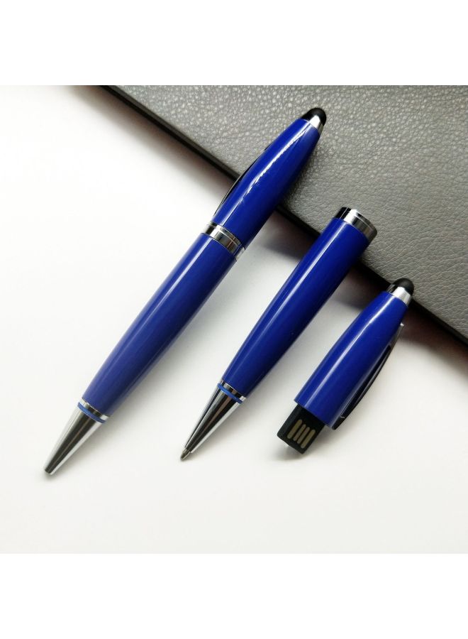 Touch Screen U Disk Pen Three-in-One Pen U Disk Enterprise School Exhibition Creative Gift Stylus U Disk Pendrive-Color:Blue-Capacity:512MB  - Image 1