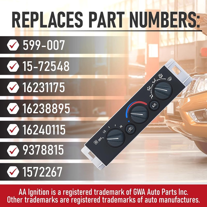 AA Ignition AC Heater Climate Control Module for Chevy, Cadillac, GMC Vehicles - Image 3