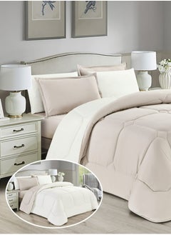 Moon Comforter Set Bedspread 6 Pieces Medium Filling Two Sides Microfiber 230x250 cm  - Image 2
