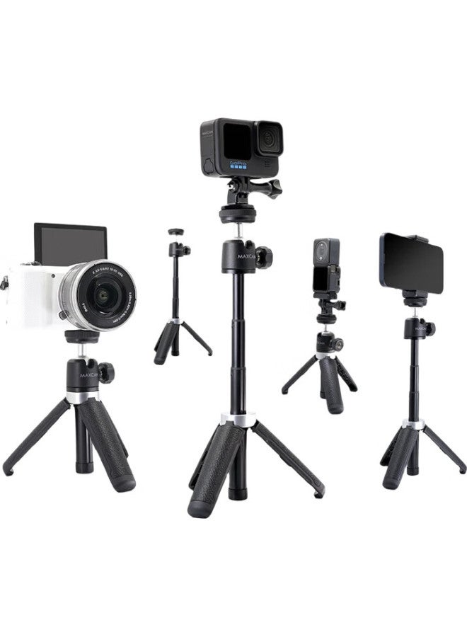 MAXCAM Compatible With Dji Osmo Action 5/4 Action Camera, Gopro 13/12, Smartphone, Mirrorless Camera, Mini Portable Extension Pole, Desktop Stand, Selfie Tripod Accessories - Image 3