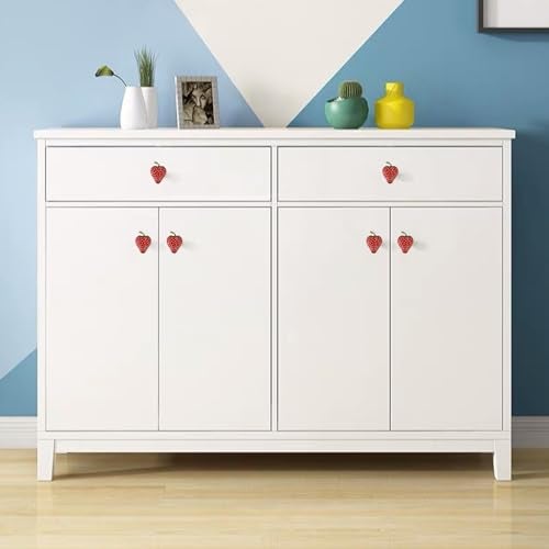 Geesatis 5 Pcs Cabinet Knobs Room Door Handles Strawberry Knobs Decorative Knobs Pulls, with Mounting Screws, Gold - Image 4