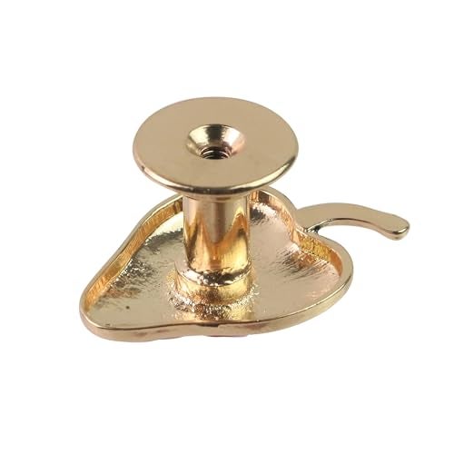 Geesatis 5 Pcs Cabinet Knobs Room Door Handles Strawberry Knobs Decorative Knobs Pulls, with Mounting Screws, Gold - Image 3