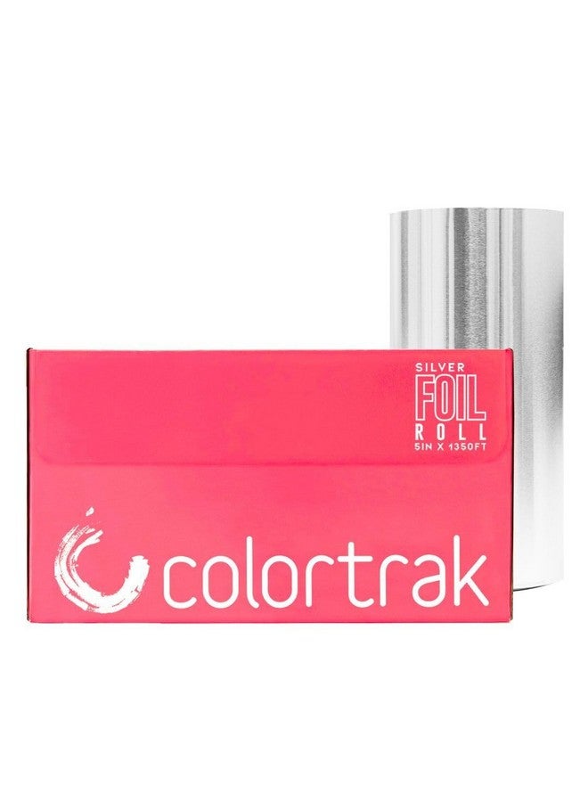 كولورتراك بكرة رقائق تظليل احترافية من Colortrak، شفرة مدمجة في العلبة لقص الطول الدقيق، بكرة اقتصادية تمنع الهدر، فضية، مقاس البكرة 5 بوصات × 1350 قدمًا  - Image 1