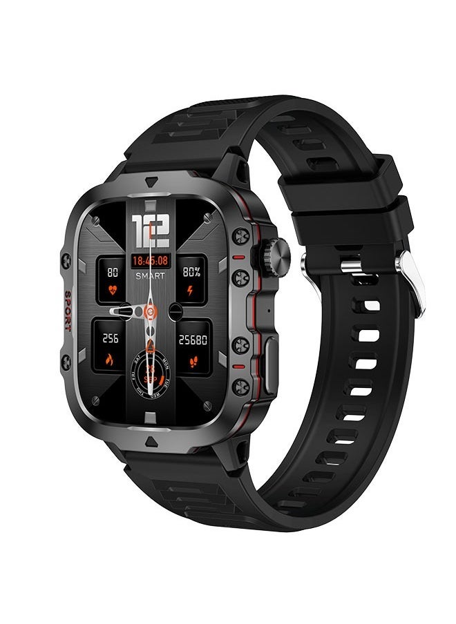 JOYFOCUS - QX11 Full Screen Touch Smartwatch With Bluetooth Call, 1.96 "Display, Suitable For Android 4.4 And Ios 9.0 And Above, Apple 5s And Above (Black) - Image 1