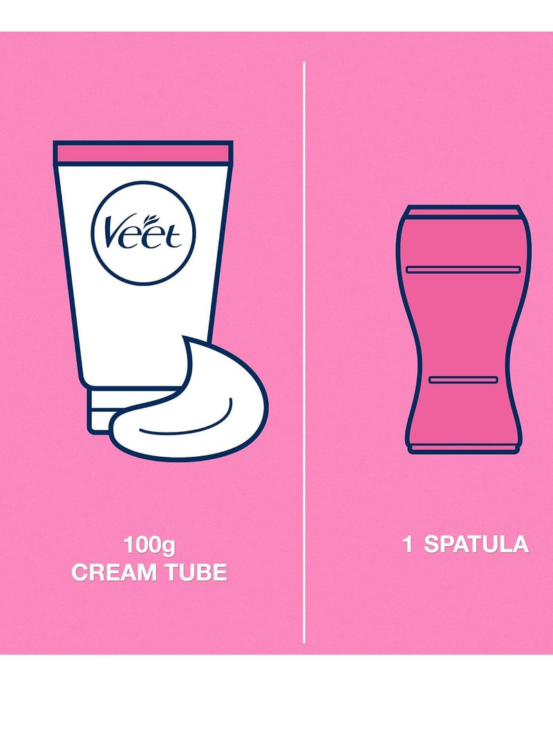 Veet Hair Removal Cream for Sensitive Skin, 100g - Image 3