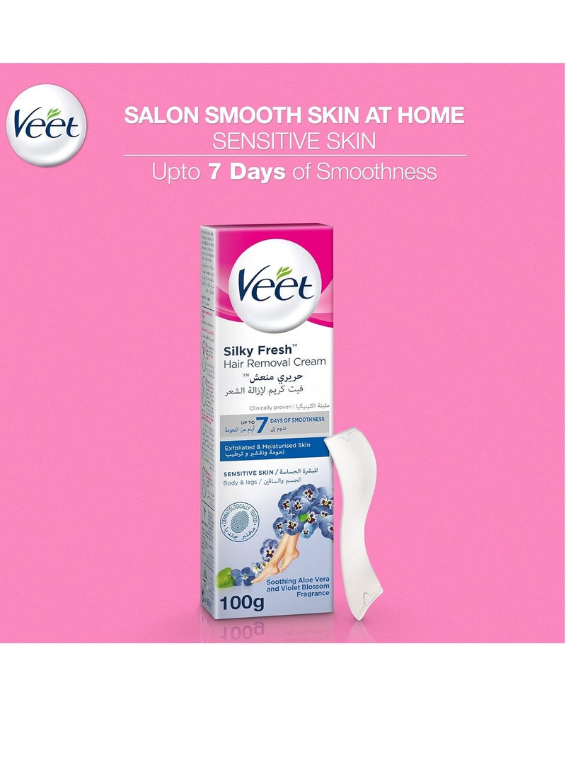 Veet Hair Removal Cream for Sensitive Skin, 100g - Image 4