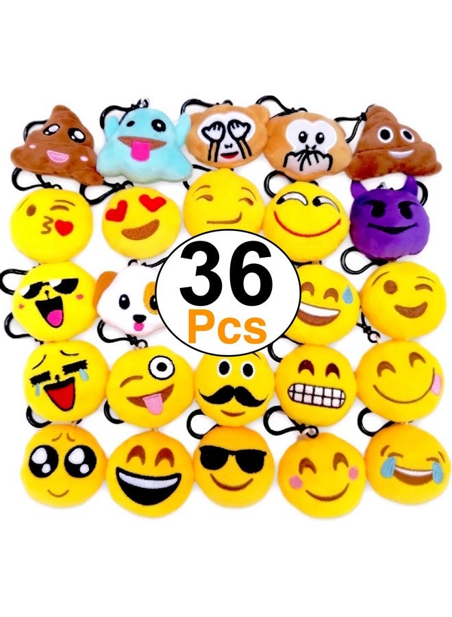 OHill 36 Pack Party Favor Plush Keychains Mini Pillows Key Ring for Birthday Event Party Favors Supplies - Image 1