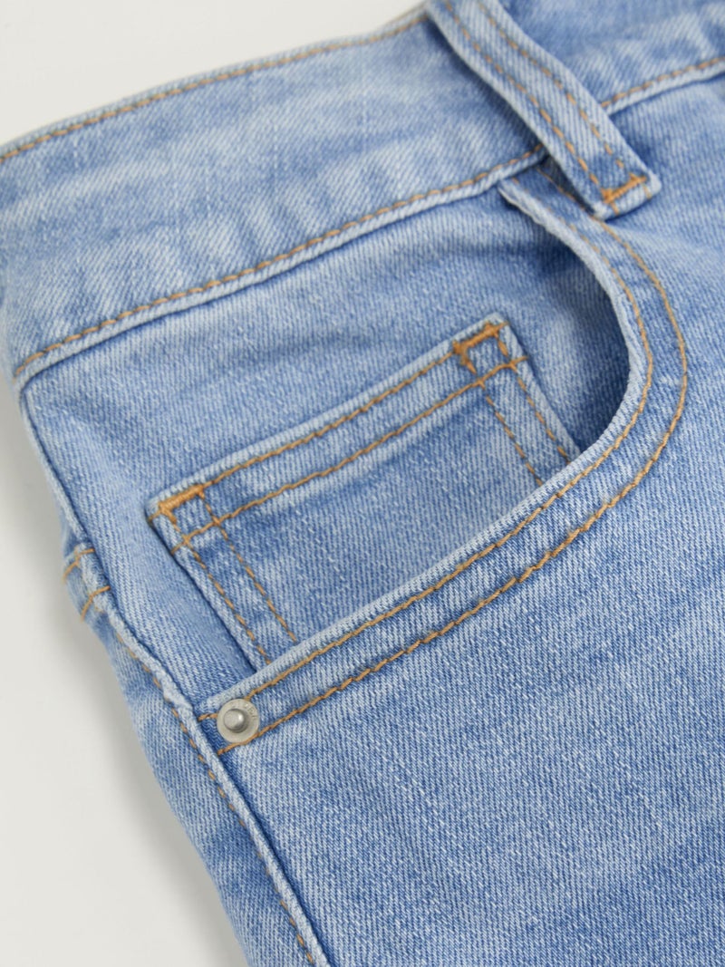 CIDER Women's Wide Leg Jeans Wrap High Waisted Baggy Boyfriend Jeans with Pockets Trendy Denim Pants: Baby Blue, L - Image 2