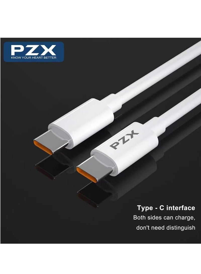PZX Type-c to Type-c 20W Cable 1M White phone cable for SAMSUNG HUAWEI - Image 1