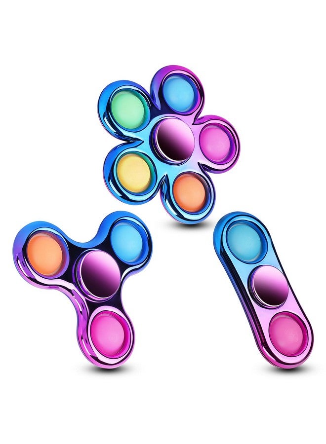 فيغرول مجموعة من 3 قطع من ألعاب فيدجيت سبينر من فيجرول لهدايا الحفلات | ألعاب فيدجيت يدوية كبيرة لجوائز الإرجاع في الفصول الدراسية | ألعاب فيدجيت حسية للمراهقين والأولاد والبنات | جوائز هدايا عيد الميلاد - Image 1