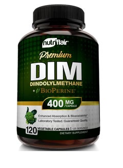 DIM Supplement 400mg with Bioperine 120 Capsules