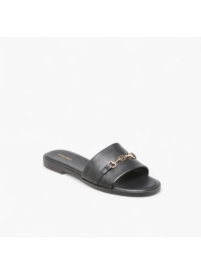 فلورا بيلا من شو إكسبرس Women Metal Accent Slip-On Flat Sandals