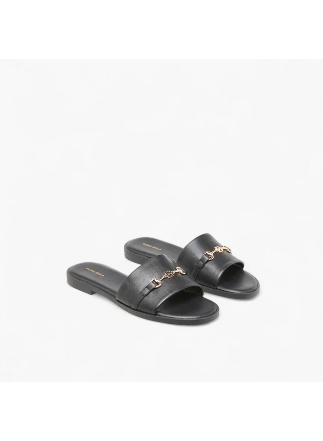 فلورا بيلا من شو إكسبرس Women Metal Accent Slip-On Flat Sandals