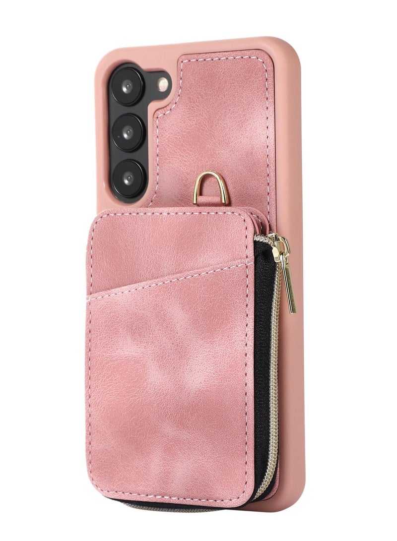 Suteni Zipped Back Cover Card Slots Leather Phone Case for Samsung - Image 1