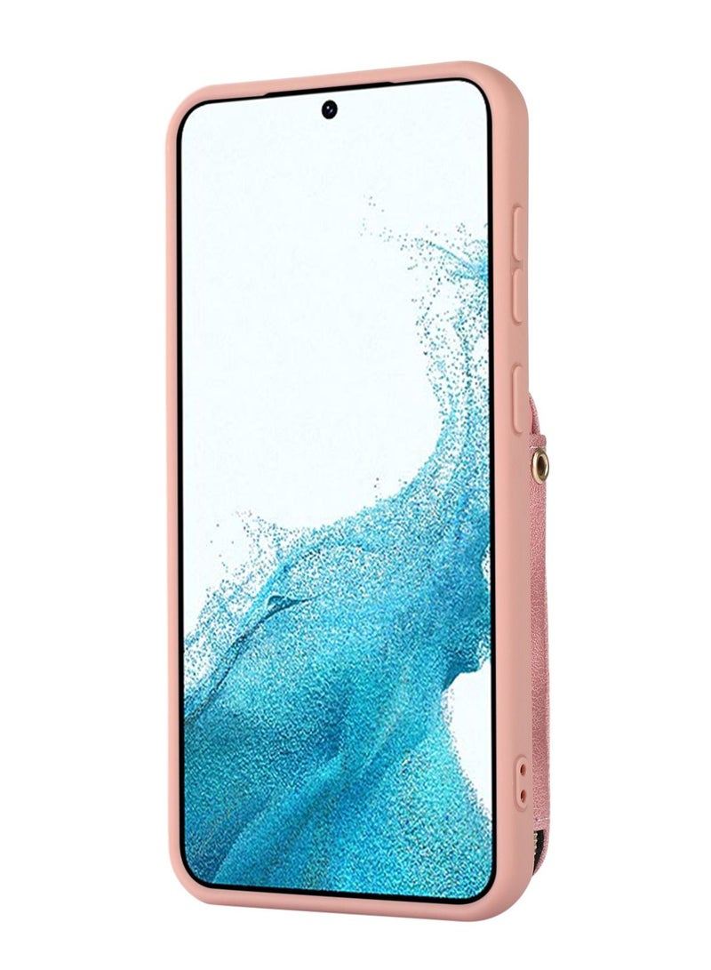 Suteni Zipped Back Cover Card Slots Leather Phone Case for Samsung - Image 2