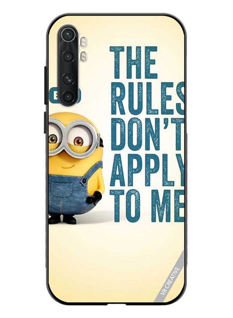 Protective Case Cover For Xiaomi Mi Note 10 Lite The Rules Dont Apply For Me Design Multicolour