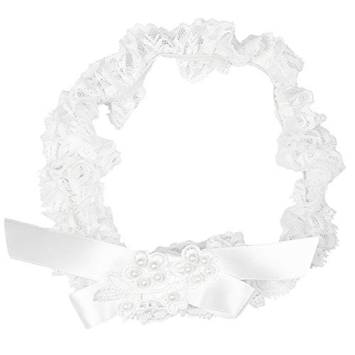 NIMBLE Baby Girls Baptism Christening Embroidered Gown with Headband for 0-12 Months (3-6 Months, White) - Image 5