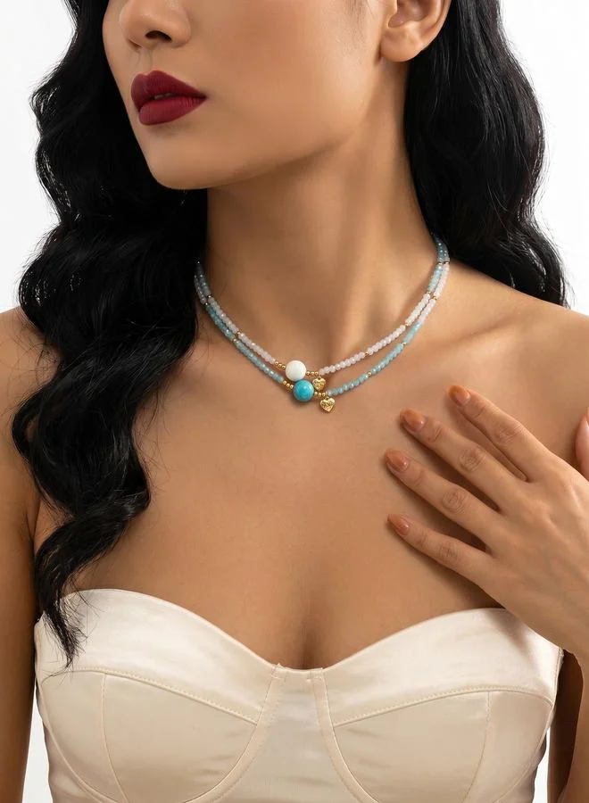 تايك تو Set of 2 - Glass Beaded Necklace