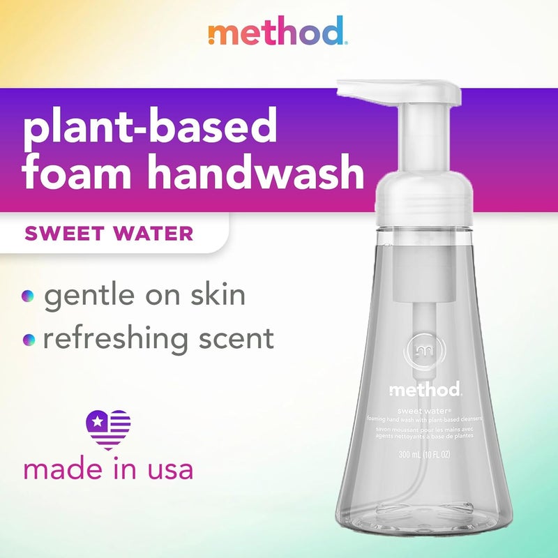 Method Foaming Hand Wash, Sweet Water - 300ml (10 Fl Oz) - Image 2