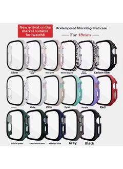For Apple 8 Generation 49mm Watch PC Integrated Glass Protective Case WatchUltra HD Tempered Film-Color:4. Transparent Color-Dimensions:49mm (without Keys) Bare Shell