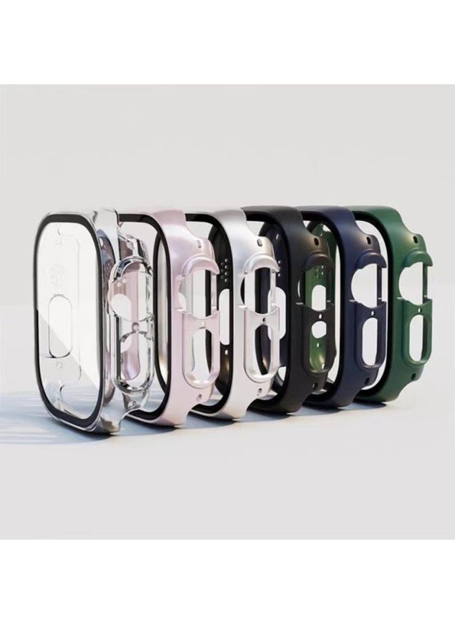 Generic - For Apple 8 Generation 49mm Watch PC Integrated Glass Protective Case WatchUltra HD Tempered Film-Color:4. Transparent Color-Dimensions:49mm (without Keys) Bare Shell - Image 1