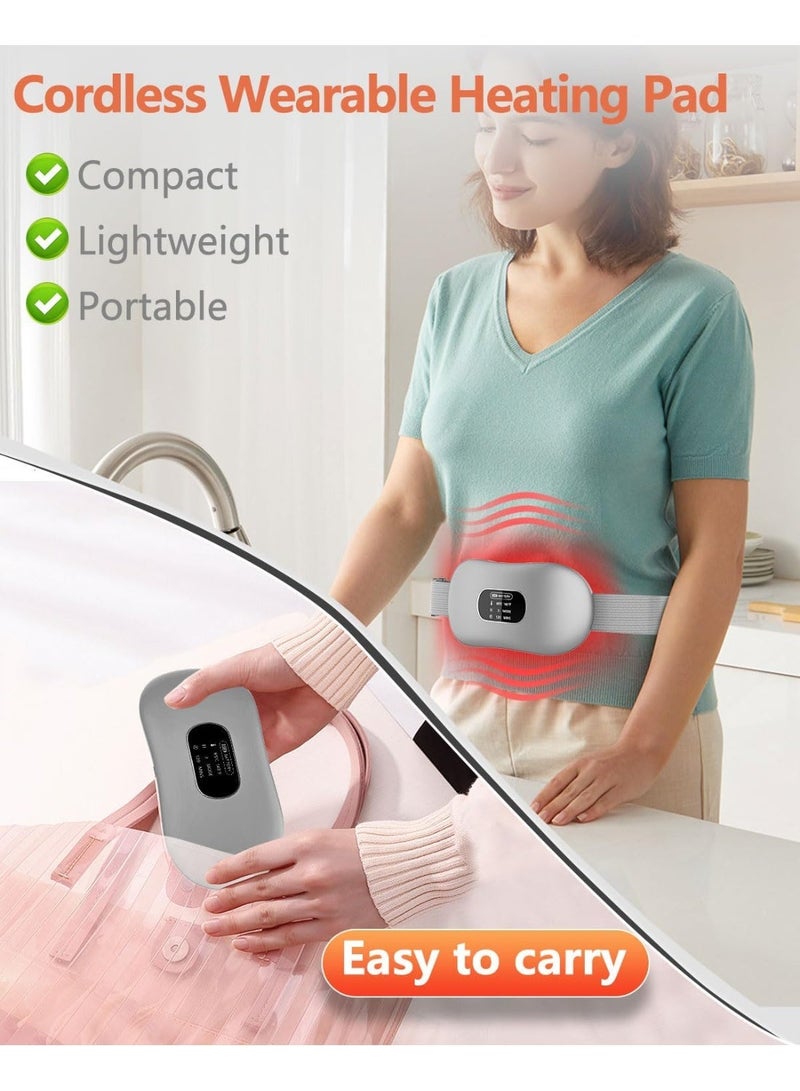 حزام تدفئة لآلام الدورة الشهرية – وسادة حرارية قابلة للشحن بشاشة رقمية، 4 مؤقتات إيقاف تلقائي، لتخفيف ألم البطن وأسفل الظهر - Image 5
