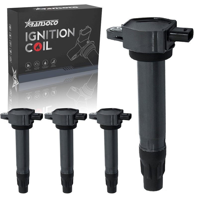 RANSOTO UF557 Ignition Coil Packs and Spark Plugs Compatible With Jeep Patriot Compass Dodge Avenger Caliber Journey Chrysler 200 Sebring 18L 20L 24L Replaces C1587 5C1644 GN10346