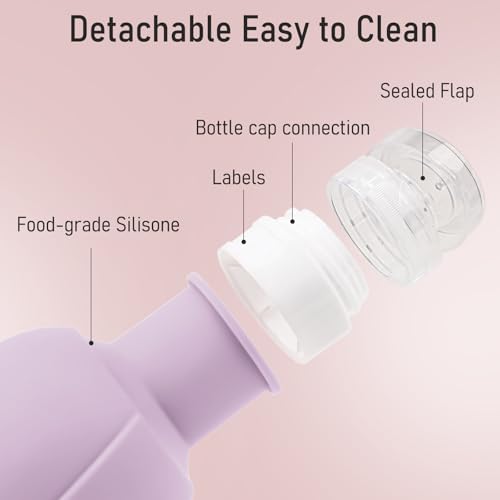 Mabnuby 3 OZ Travel Bottles Leakproof for Travel TSA Approved & Refillable Mini Cream Containers Set 8 Pack – Silicone Squeeze Tube Rose Bottle for Shampoo Lotion Body Wash BPA Free with Bag, Purple - Image 4
