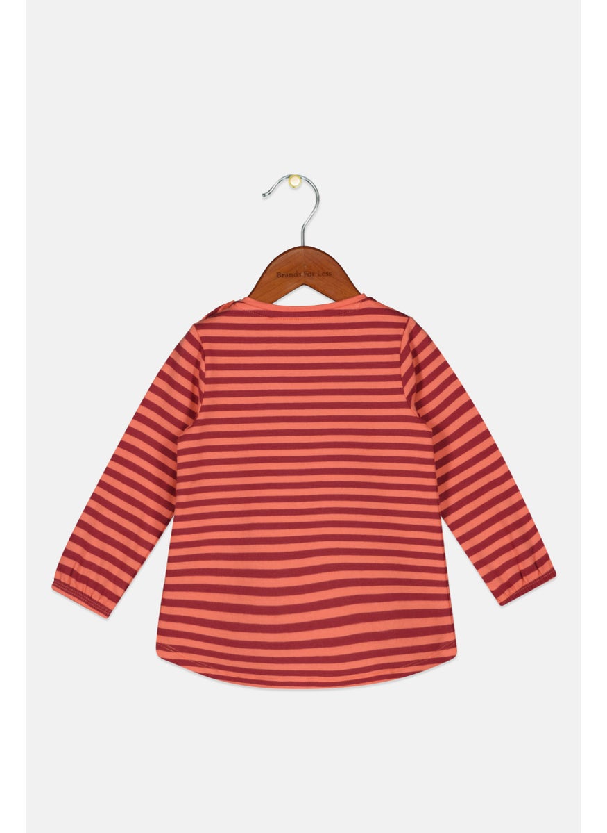 s.Oliver Toddlers Boy Stripe T-Shirt, Coral  - Image 2