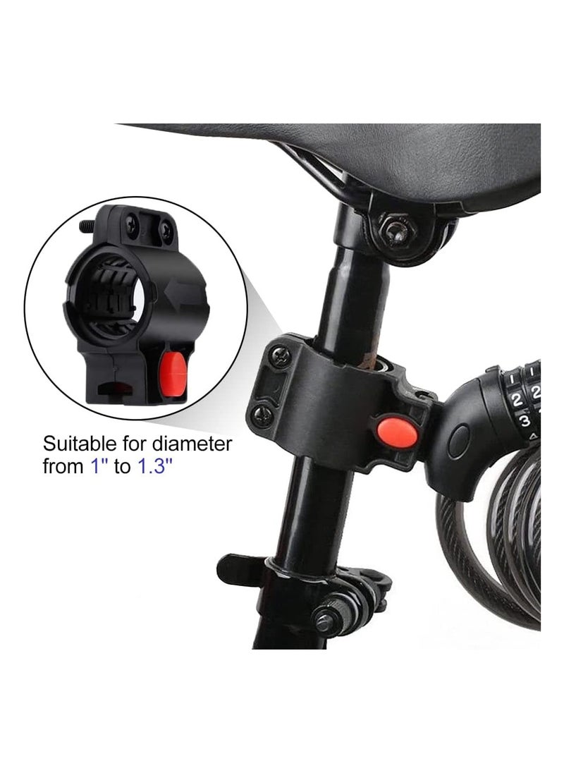 Bukela - Bike Lock, 4 Feet Bike Locks Cable, High Security 5 Digit Resettable Combination Coiling Bicycle Lock, Heavy Duty Anti Theft Cable Locks with Mounting Bracket, 1/2 Inch Diameter - Image 1