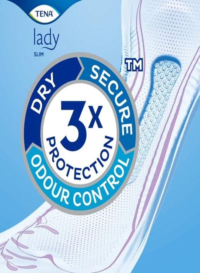 TENA Lady Slim Style | Incontinence Lady Extra Liners | Upto 12 Hours Dryness | Bladder Control Pads | Triple Protection from leaks, odour and moisture | Breathable Textile | Length 31.2 cm | 10 Units - Image 2