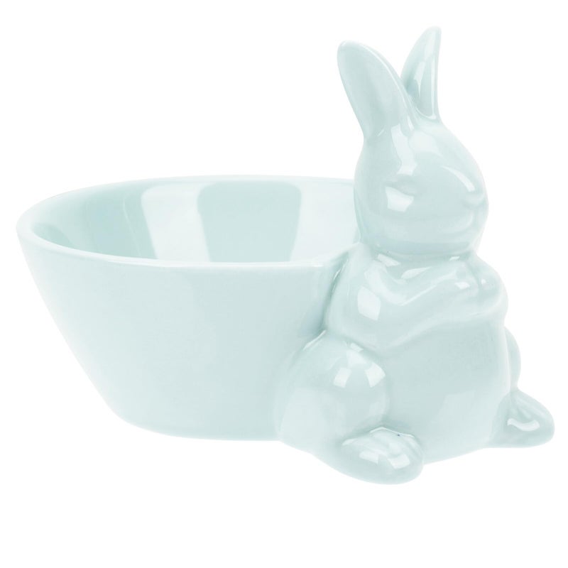 Ceramic Rabbit Design Easter Rice Bowl Small Cereal Fruit Salad Bowl Blue - Image 2