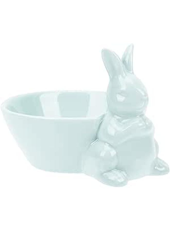 Ceramic Rabbit Design Easter Rice Bowl Small Cereal Fruit Salad Bowl Blue - Image 1