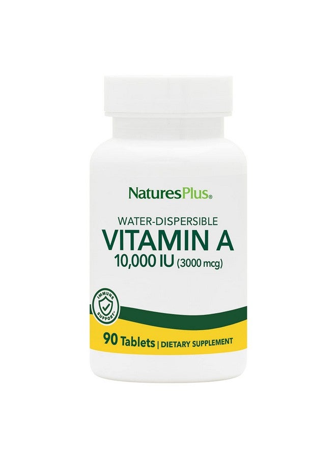 NaturesPlus Vitamin A (Palmitate) - 10,000 iu - Healthy Skin, Eyes, Vision & Immune System - Water Soluble for Maximum Absorption - 90 Vegetarian Tablets (90 Servings) - Image 1