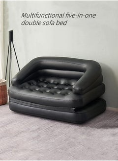 M MIAOYAN Foldable inflatable bed household outdoor single double airbed enlarged thick convenient mattress  - Image 1