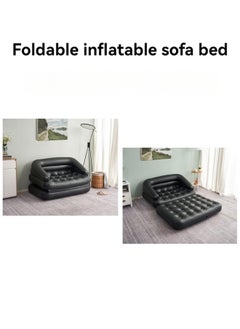 M MIAOYAN Foldable inflatable bed household outdoor single double airbed enlarged thick convenient mattress  - Image 2