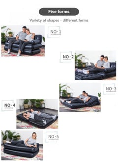 M MIAOYAN Foldable inflatable bed household outdoor single double airbed enlarged thick convenient mattress  - Image 3