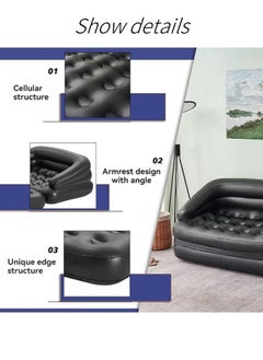 M MIAOYAN Foldable inflatable bed household outdoor single double airbed enlarged thick convenient mattress  - Image 5