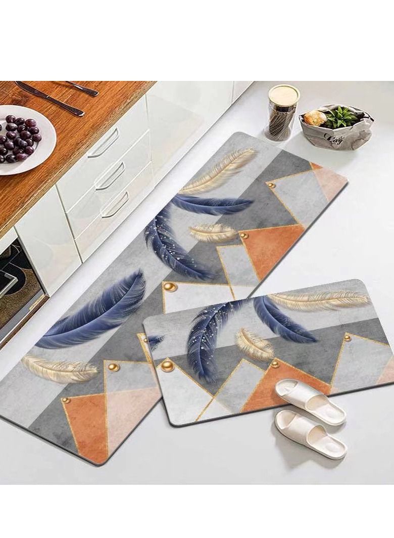 هومستر طقم دعاسة مطبخ مضاد للانزلاق مكون من قطعتين 80x50 سم و 120x50