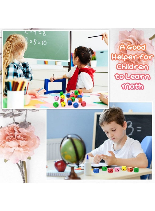Kasyat 36 Pieces Foam Dice Colorful Cubes Block of Dice with Number Dots for Boy Girl Over 3+, Building, Educational Toys, Math Teaching, Pastime, Party Favors and Classroom Supplies - Image 2
