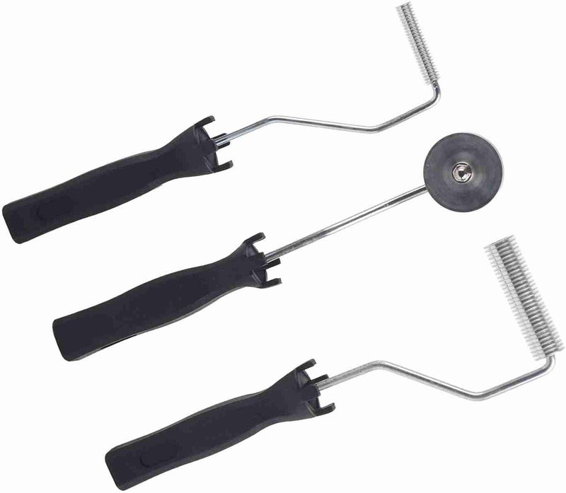 GOWENIC Fiberglass Bubble Laminating Roller, Aluminum Alloy Roller, GRP FRP Resin Work Tool, Fiberglass with Handle for Laminating Debulking (3 Piece Set) - Image 2