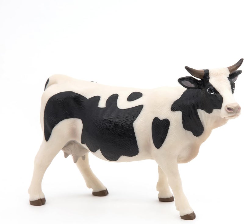 Papo تمثال بابو المصنوع يدويًا أصدقاء المزرعة بقرة سوداء وبيضاء 51148 قابلة للجمع للأطفال مناسبة للأولاد والبنات من 3 سنوات فما فوق - Image 5