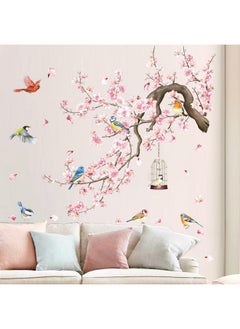 Cherry Blossom Flowers Wall Stickers Pink Floral Tree Branch Birds Peel And Stick Wall Art Decals For Living Room Bedroom Tv Wall - pzsku/Z054B7634BDAF67EE3372Z/45/_/1720090774/18365af2-c1f3-4301-96d1-d9989092f0dd