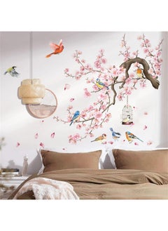 Cherry Blossom Flowers Wall Stickers Pink Floral Tree Branch Birds Peel And Stick Wall Art Decals For Living Room Bedroom Tv Wall - pzsku/Z054B7634BDAF67EE3372Z/45/_/1720090779/86124efb-ce27-4d3a-823d-6a6a66468cc8